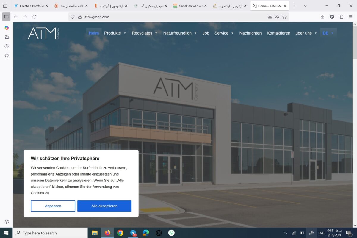 poya amiri work sample . web design work sample , europe